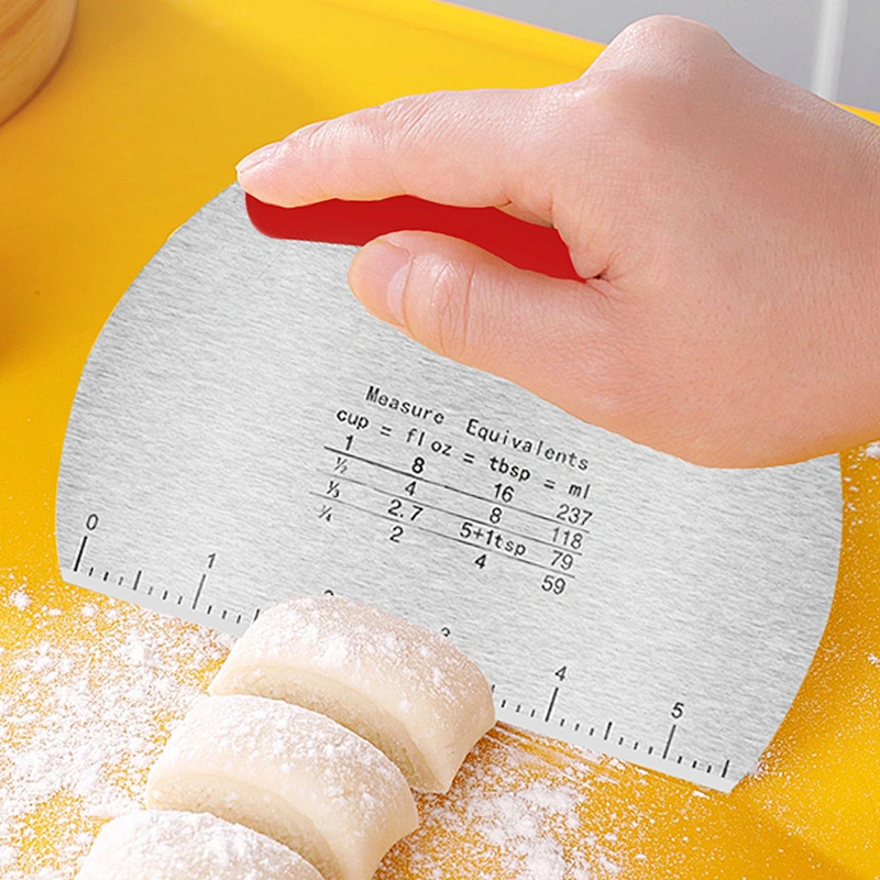 Stainless steel Pastry Dough cutter chopper scraper with Ruler kitchen baking tools Dough Bench Scraper