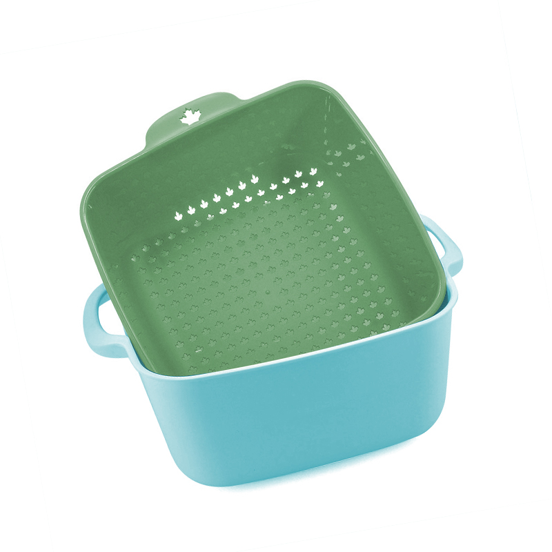 Kitchen Multi-Function Drain Basket For Cleaning,Draining and Double Layer Storing Fruits and Vegetables drain basket