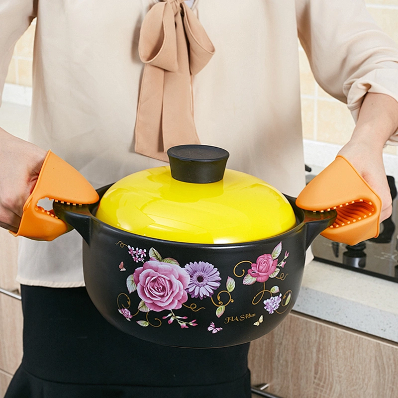 Wholesale hot sale Heat Resistant Anti Scald Gloves Kitchen baking Thicken   Thick anti scalding Oven Pinch Mitts