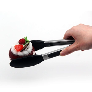 amazon top seller silicone kitchen utensil Heat resistant bbq tongs food clip for Grilling Serving Cooking kitchen gadget