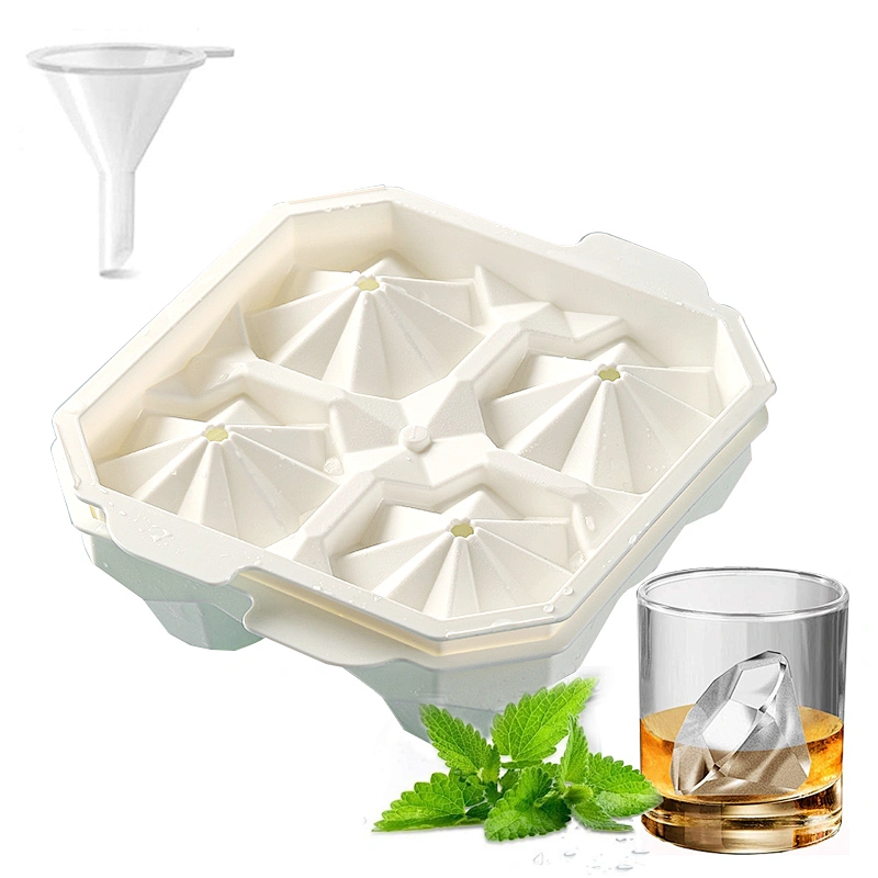 4 Cavity Food Grade Star drill Shape Ice Tray / Star drill Shape Ice Cube Tray Mold/Star drill Ice Ball Maker
