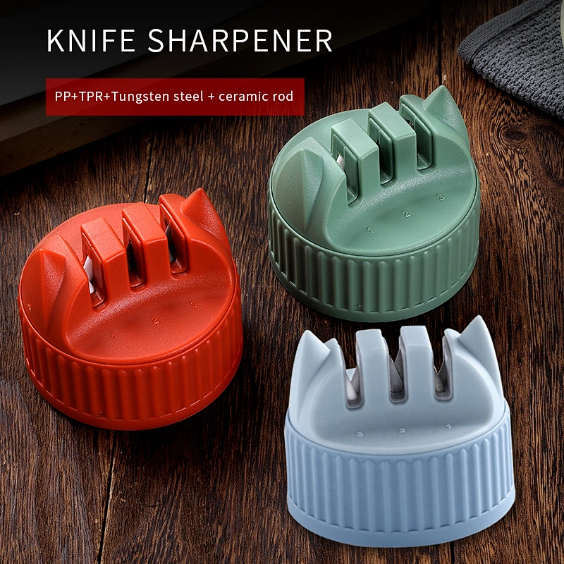 Professional sharpening Kitchen Knives Scissor Sharpener kitchen gadgets 3-section Handheld knife sharpener