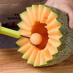 Stainless Steel Fruit Dig Ball Spoon Three-piece Multi-Function Fruit Carving Knife 3-in-1 Melon Baller Scoop