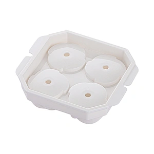 Amazon hot sale 4 cavity Ice Trays Easy-Release Ice Cube mold with Spill-Resistant Removable Lid for Cocktail Freezer Ice Trays