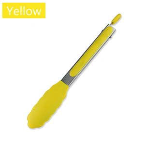 amazon top seller silicone kitchen utensil Heat resistant bbq tongs food clip for Grilling Serving Cooking kitchen gadget
