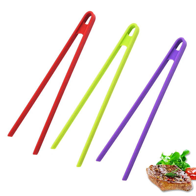 Food Clip Barbecue Steak Kitchenware Utensil Tool BBQ Tongs Silicone Bread Clips Serving Food Cooking Silicone Kitchen Tongs