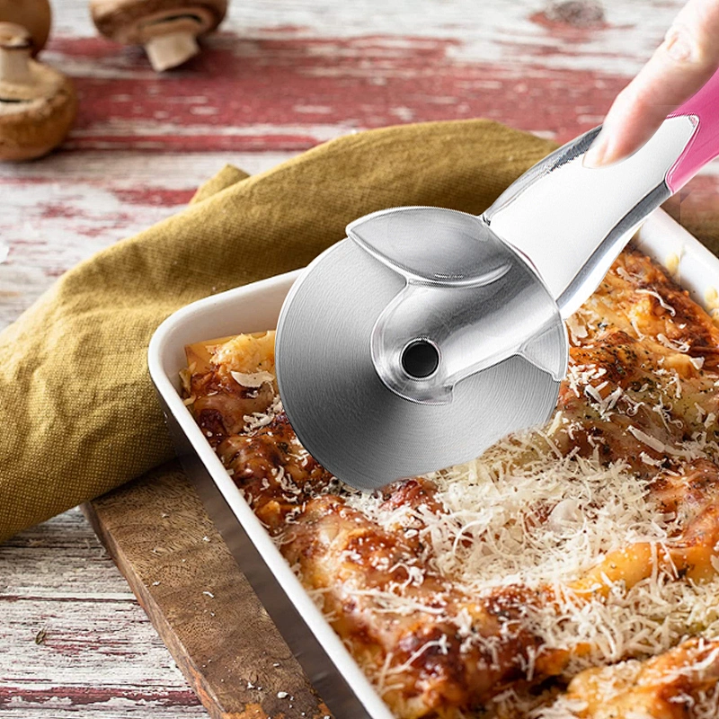 Best Selle Cooking Baking Tools Manual Sharp Pizza Slicer Non Stick Pizza Cutter With Non Slip Handle