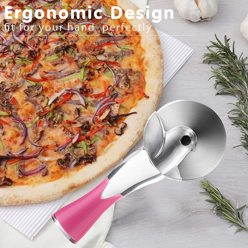 Best Selle Cooking Baking Tools Manual Sharp Pizza Slicer Non Stick Pizza Cutter With Non Slip Handle