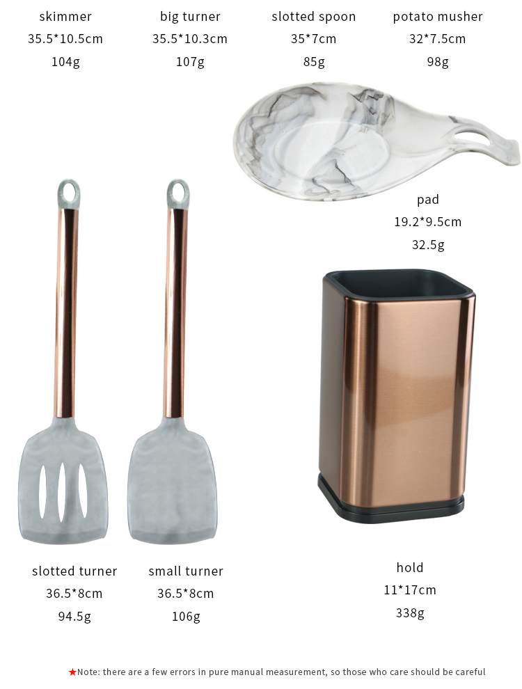 silicone kitchen utensil set