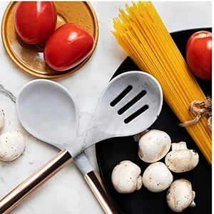 NEW PRODUCTS ROSE GOLD KITCHEN ACCESSORIES UTENSILS COCINA SILICONE KITCHEN UTENSIL SET FOR STAINLESS STEEL HANDLE