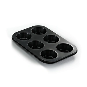 kitchen Wholesale Carbon Steel Cake Baking Tray Non-stick Bakeware 6 holes Baking Pan Molds