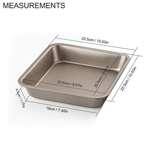 Amazon hot seller stainless steel Rectangle Bake Pan Non Stick Kitchen Bakeware Carbon Steel Cake Baking Tray