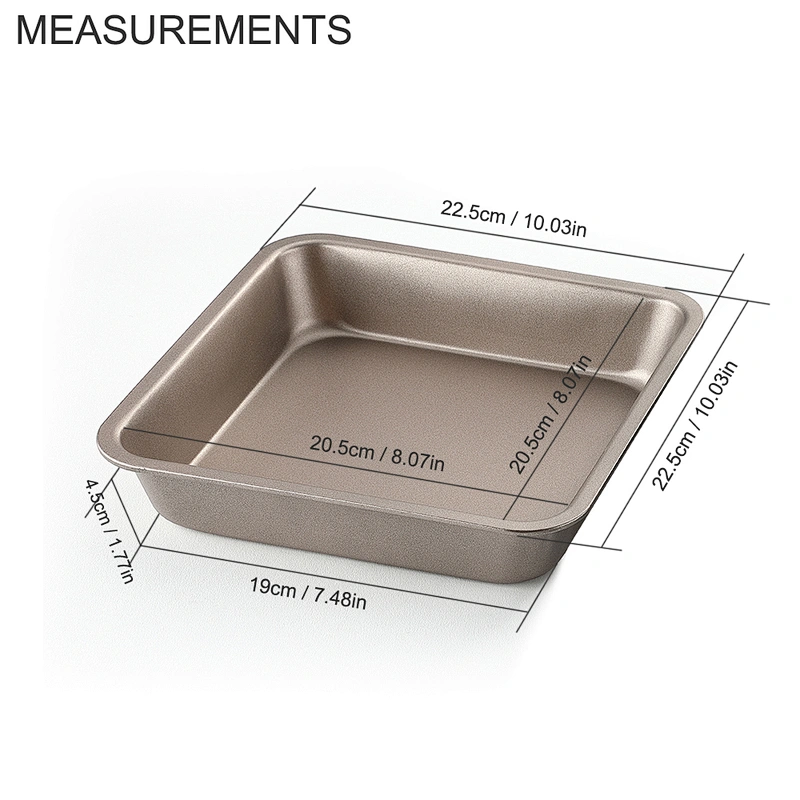 Amazon hot seller stainless steel Rectangle Bake Pan Non Stick Kitchen Bakeware Carbon Steel Cake Baking Tray