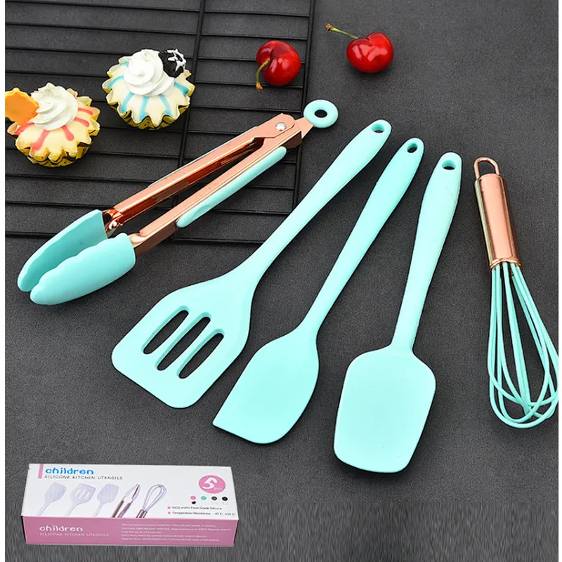 YANGJIANG FACTORY WHOLESALE SILICONE UTENSILS KITCHEN ACCESSORIES SILICONE COOKING UTENSILS SET FOR KITCHEN
