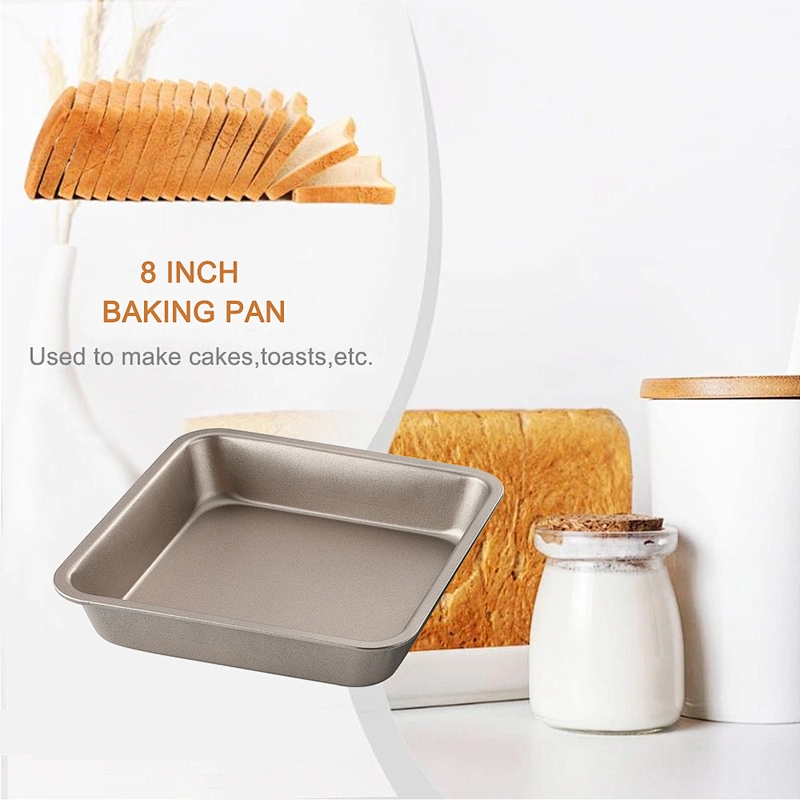Amazon hot seller stainless steel Rectangle Bake Pan Non Stick Kitchen Bakeware Carbon Steel Cake Baking Tray