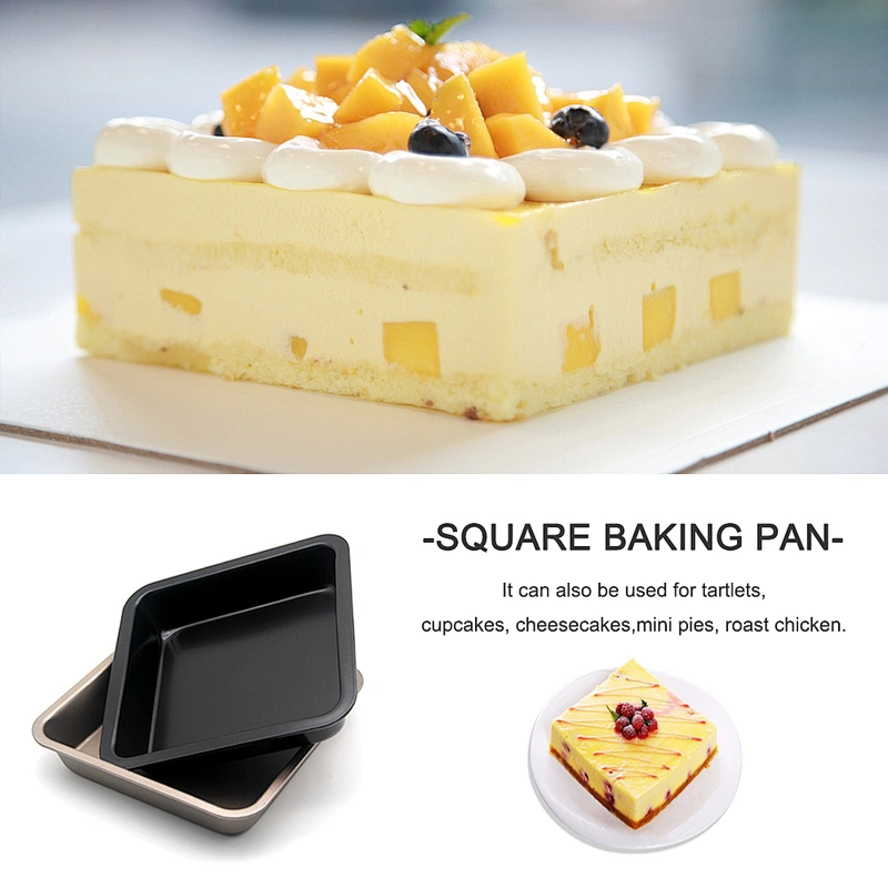 Amazon hot seller stainless steel Rectangle Bake Pan Non Stick Kitchen Bakeware Carbon Steel Cake Baking Tray