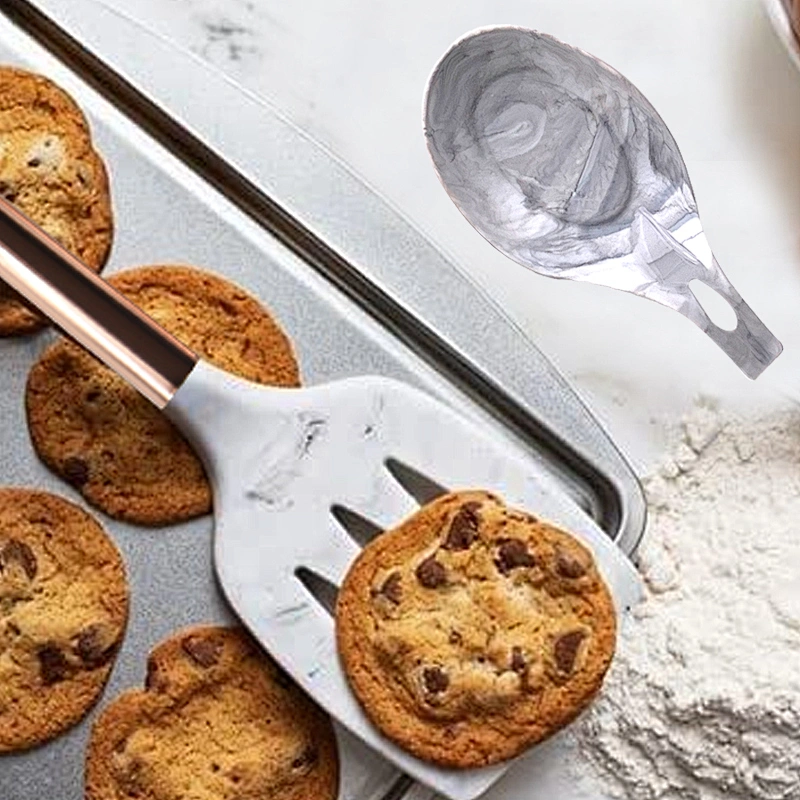 NEW PRODUCTS ROSE GOLD KITCHEN ACCESSORIES UTENSILS COCINA SILICONE KITCHEN UTENSIL SET FOR STAINLESS STEEL HANDLE