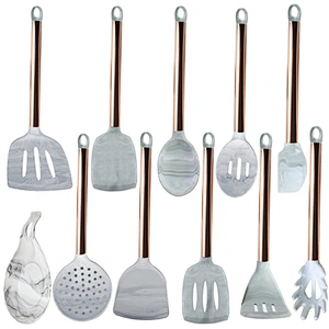 NEW PRODUCTS ROSE GOLD KITCHEN ACCESSORIES UTENSILS COCINA SILICONE KITCHEN UTENSIL SET FOR STAINLESS STEEL HANDLE