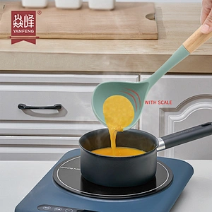 Amazon Products High Quality Kitchen Accessories Silicone Kitchen Ladle Non Stick Heat Resistant Silicone Soup Ladle