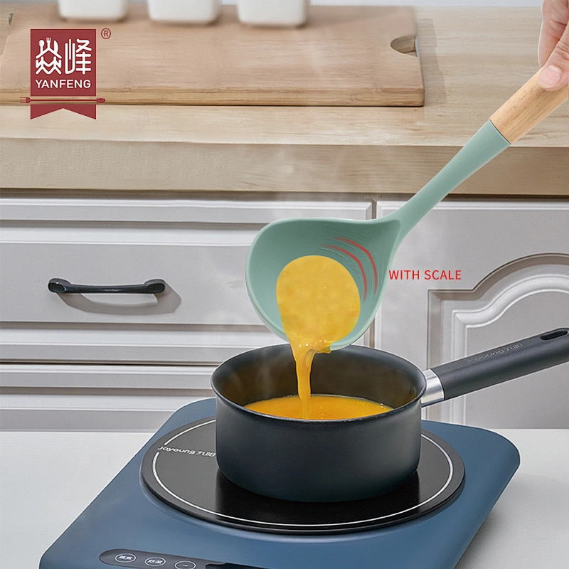 Amazon Products High Quality Kitchen Accessories Silicone Kitchen Ladle Non Stick Heat Resistant Silicone Soup Ladle