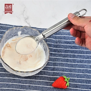 Factory Promotional Wholesale Ice Cream Scoop Kitchen Dessert Spoon Eco-friendly Stainless Steel Ice Cream Tools