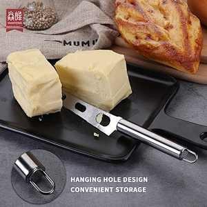 Best Seller High Quality Butter Knife & Fork Kitchen Tools Cheese Slicer Cutter Multi-function Stainless Steel Cheese Knife