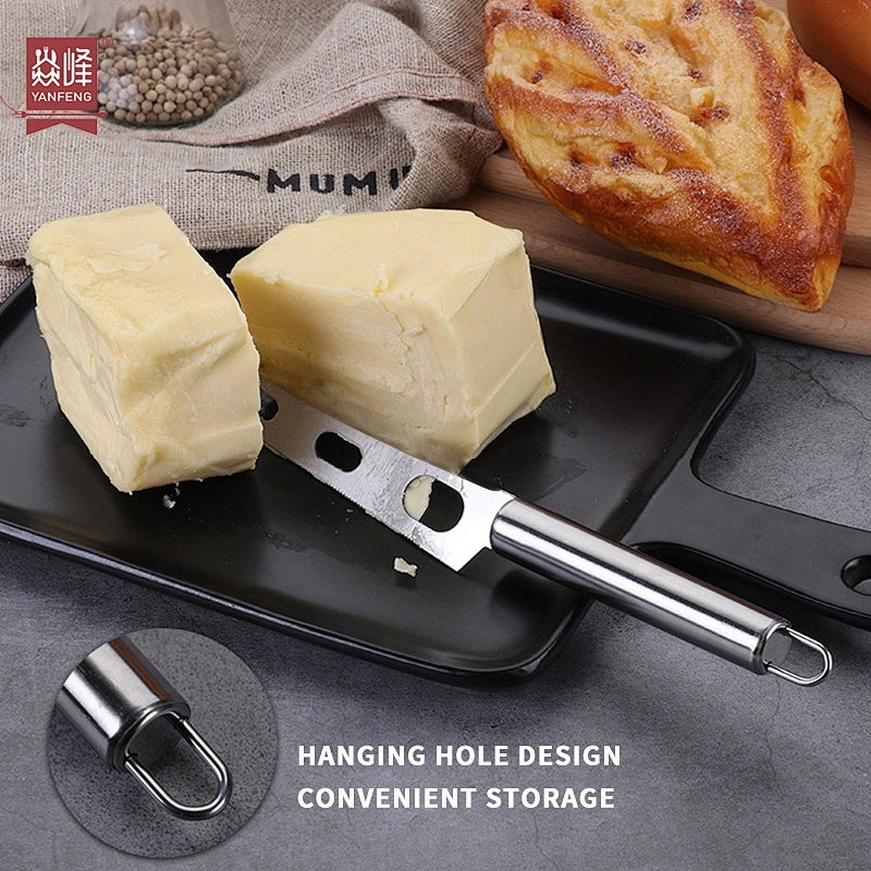 Best Seller High Quality Butter Knife & Fork Kitchen Tools Cheese Slicer Cutter Multi-function Stainless Steel Cheese Knife