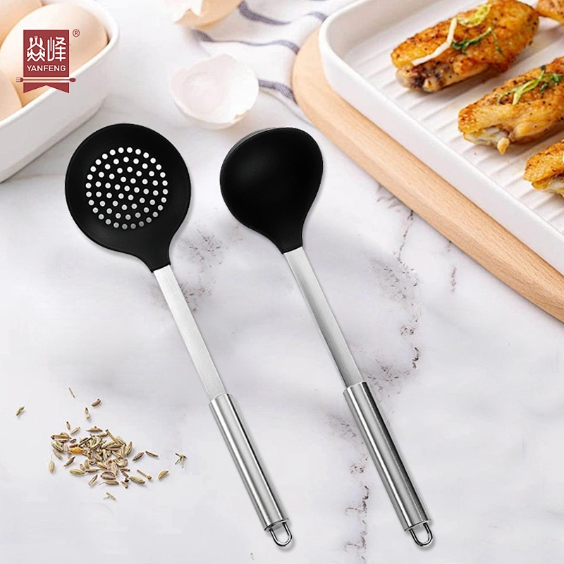 Factory New Design Kitchen Utensils 304 Stainless Steel Cookware Set Kitchen Supplies Kitchen Utensil set With Silicone