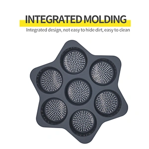 Amazon Hot Sell Eco-friendly Silicone Baking Bread Mold Burger Bun Mold Baking Tools Silicone Hamburger Mold