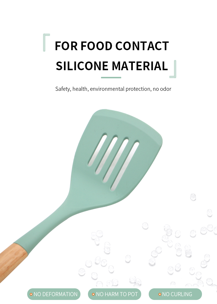 Home Gadgets Kitchen Accessories Kitchen Turners Heat Resistant Kitchen Utensils Silicone Slotted Turner