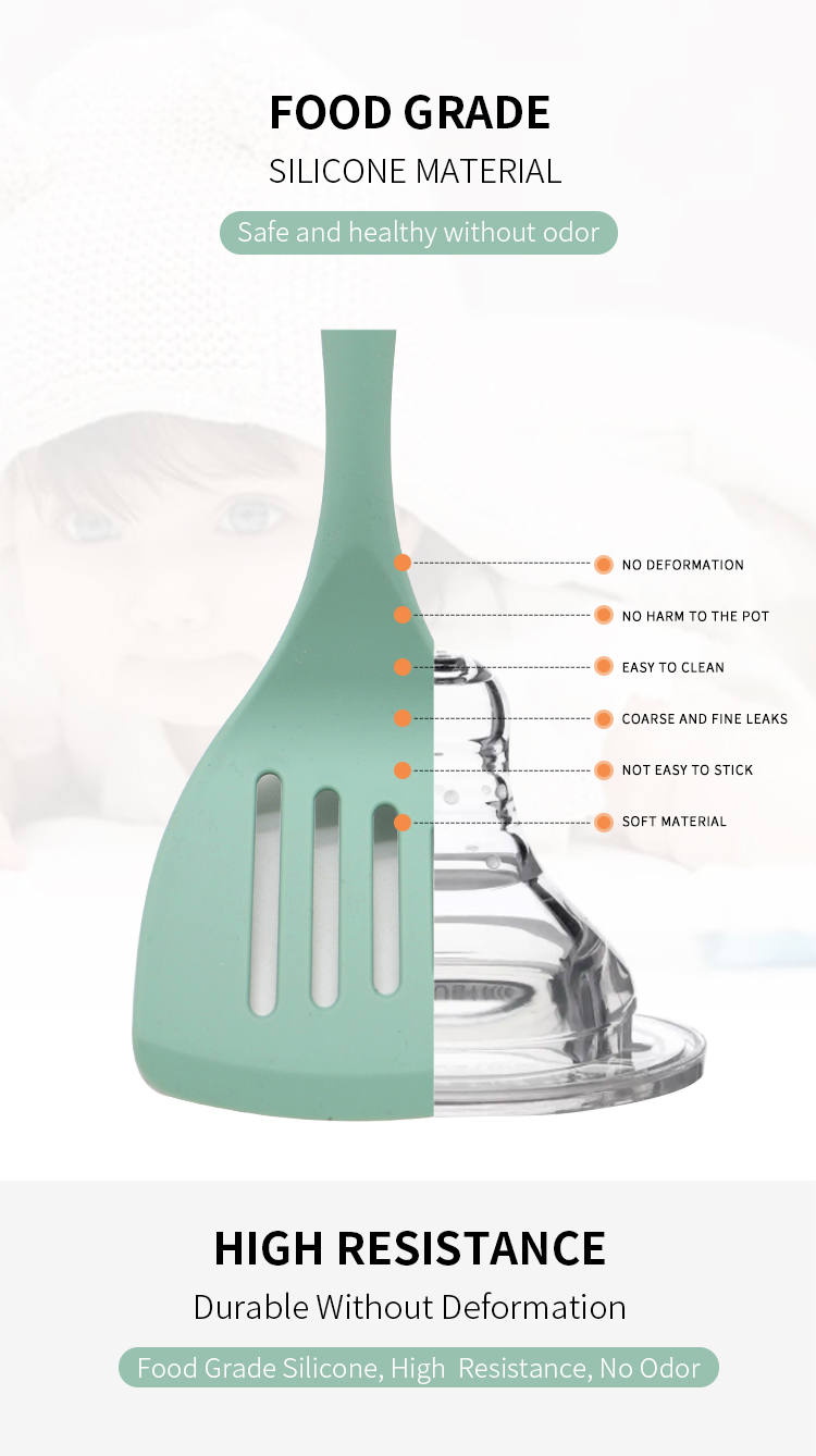 Home Gadgets Kitchen Accessories Kitchen Turners Heat Resistant Kitchen Utensils Silicone Slotted Turner