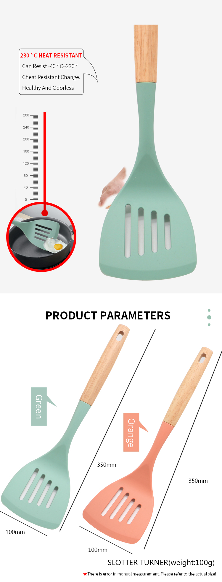 Home Gadgets Kitchen Accessories Kitchen Turners Heat Resistant Kitchen Utensils Silicone Slotted Turner