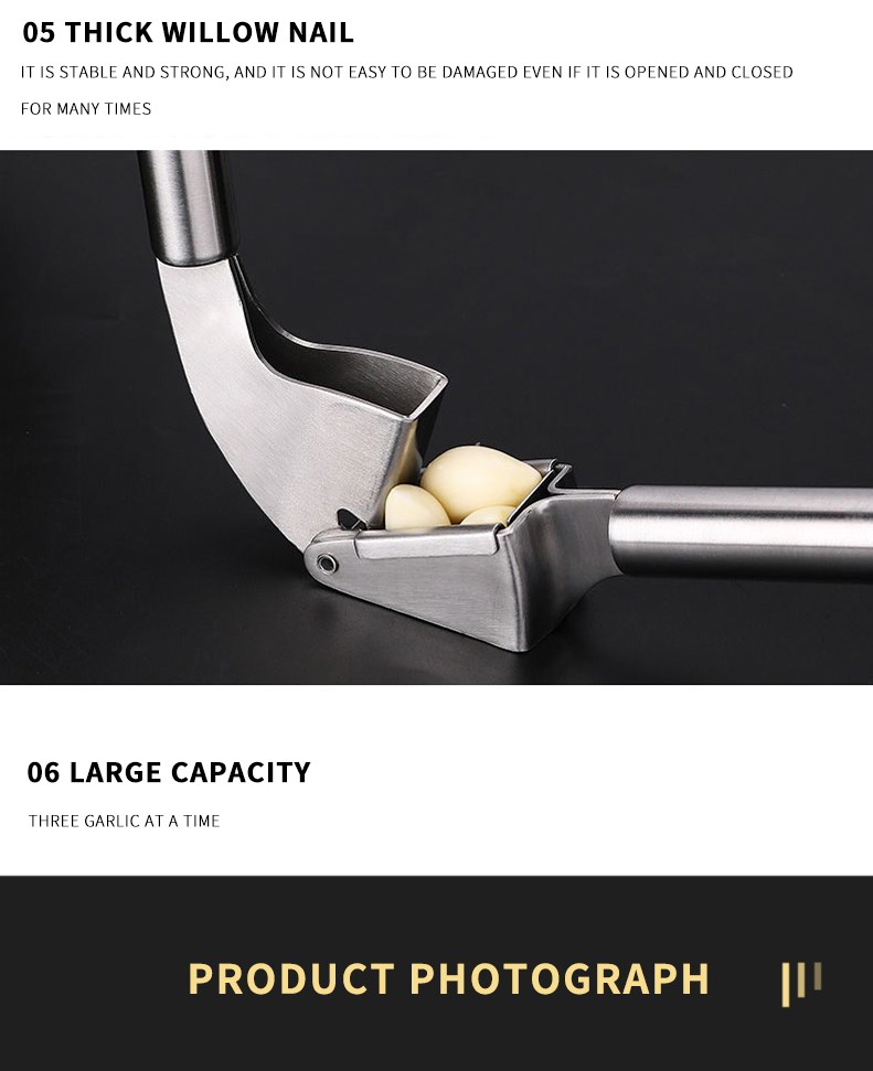 Factory Outlet High Quality Manual Garlic Squeezer Kitchen Tools Multifunction Garlic Press Crusher