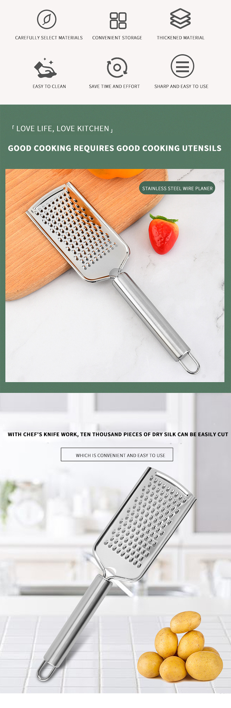 Professional Zesting Tools Multi Function Kitchen Manual Food Cheese grater Vegetable Chopper Lemon Grater With Stainless Steel