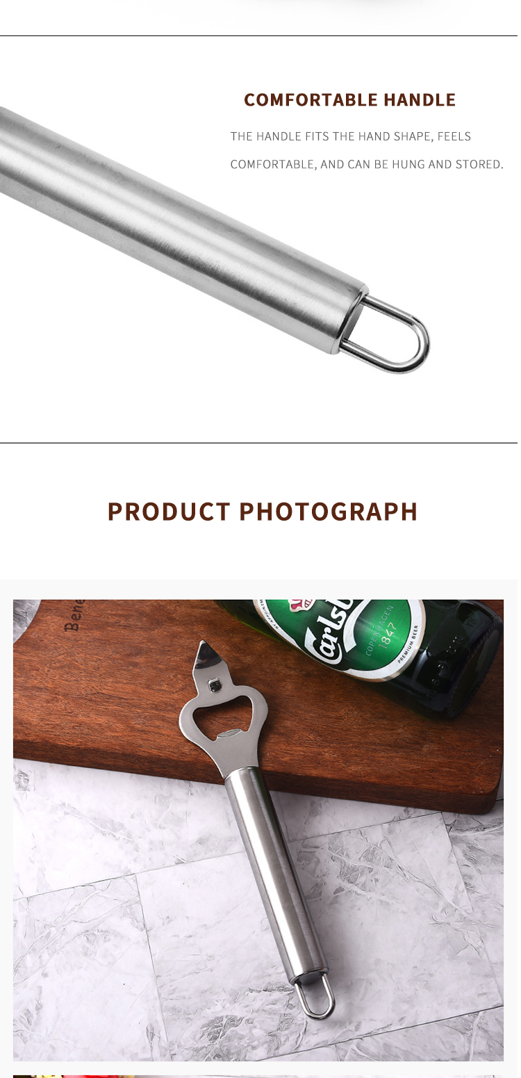 Factory Hot Sale Eco Friendly Metal Beer Bottle Can Opener Kitchen Tools Stainless Steel Beer Bottle Opener