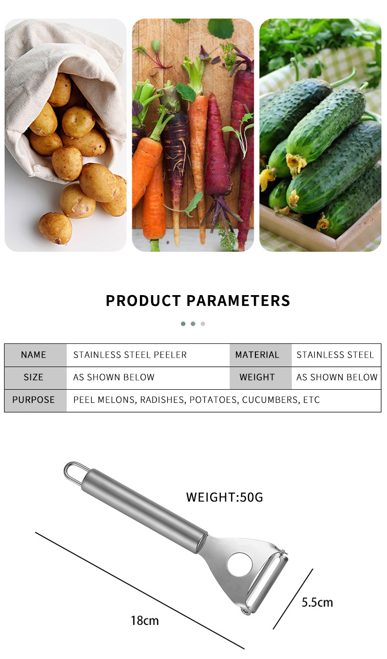 AMAZON PRODUCTS WHOLESALE MULTIFUNCTION PEELER VEGETABLE FRUIT PEELER STAINLESS STEEL PARING PEELER FOR KITCHEN