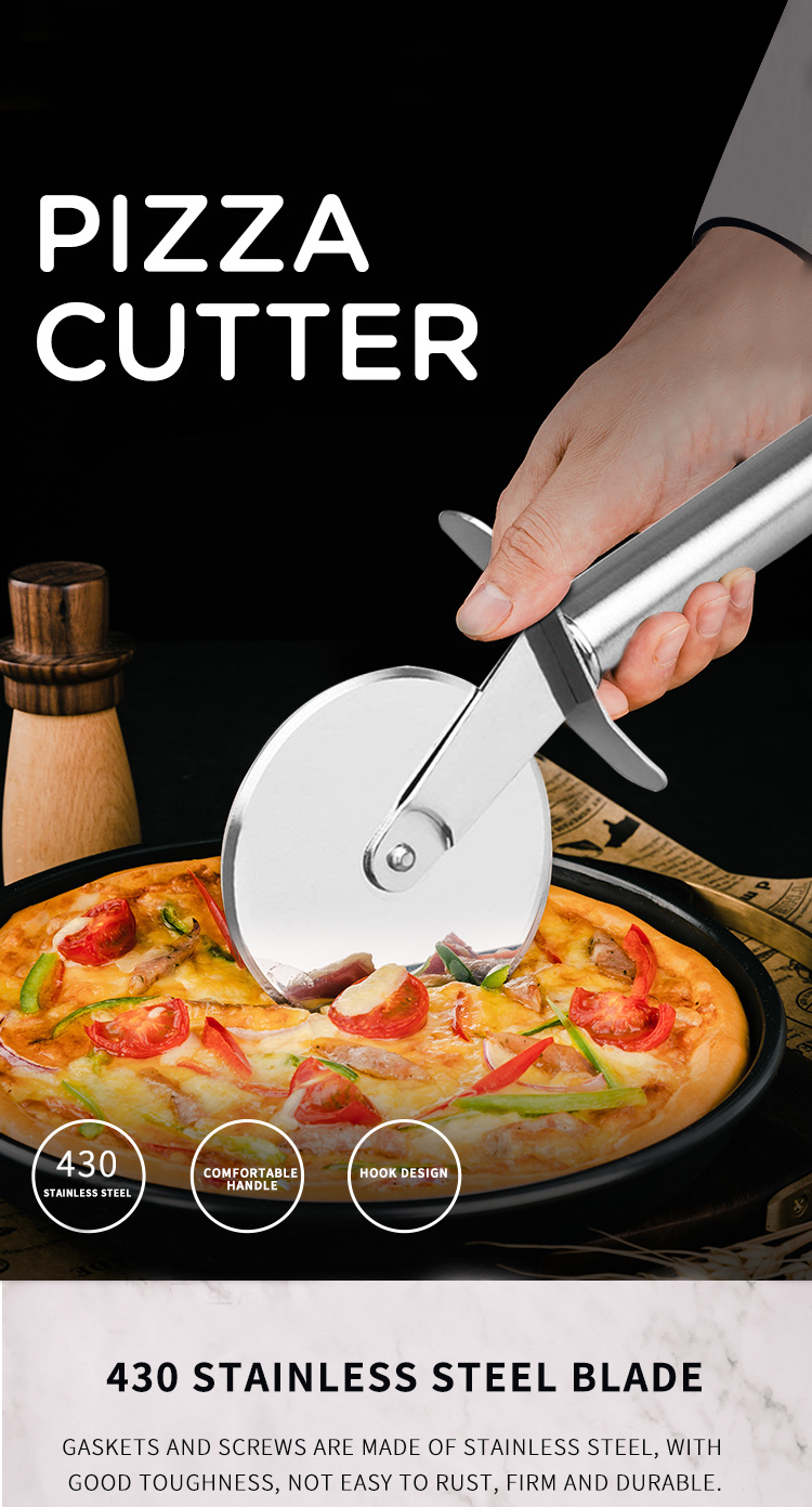 Best Seller 2022 High Quality Stainless Steel Single Wheel Pizza Knife Baking Tool Pizza Cutter