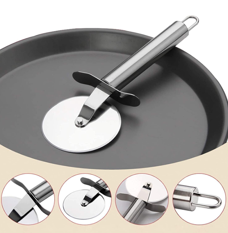 Best Seller 2022 High Quality Stainless Steel Single Wheel Pizza Knife Baking Tool Pizza Cutter