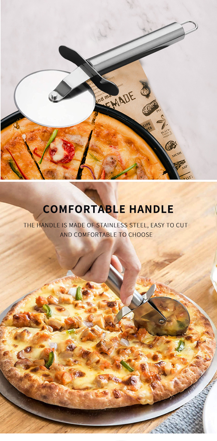 Best Seller 2022 High Quality Stainless Steel Single Wheel Pizza Knife Baking Tool Pizza Cutter