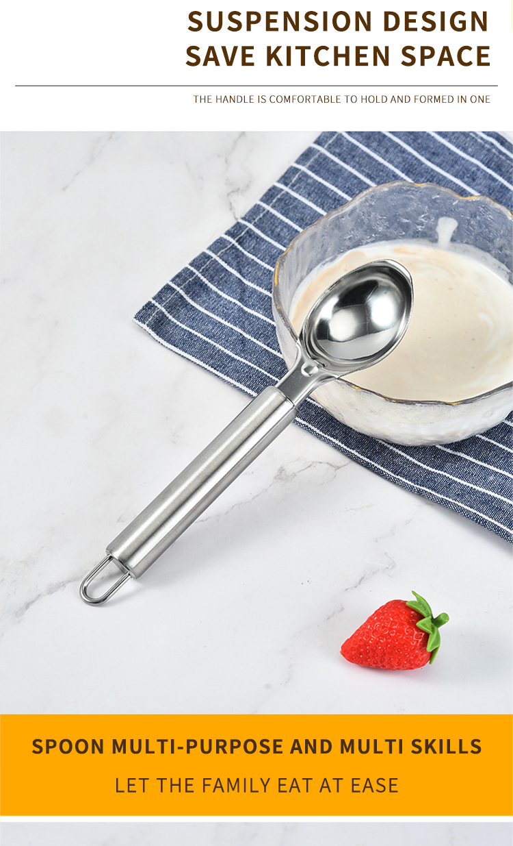 Factory Promotional Wholesale Ice Cream Scoop Kitchen Dessert Spoon Eco-friendly Stainless Steel Ice Cream Tools