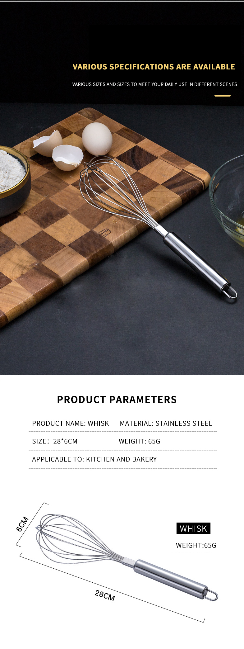 Gadgets 2022 Innovative Heat Resistant Stainless Steel Whisk Kitchen Accessories Cream Utensils Whisk Manual Mixer Egg Beater