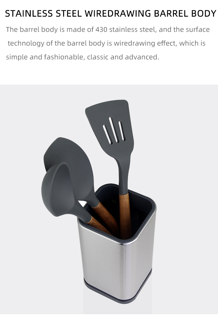 Factory Wholesale Kitchen Utensil Holder Stainless Steel Tableware Storage Organizer Holder Kitchen Tools Chopstick Utensil Hold