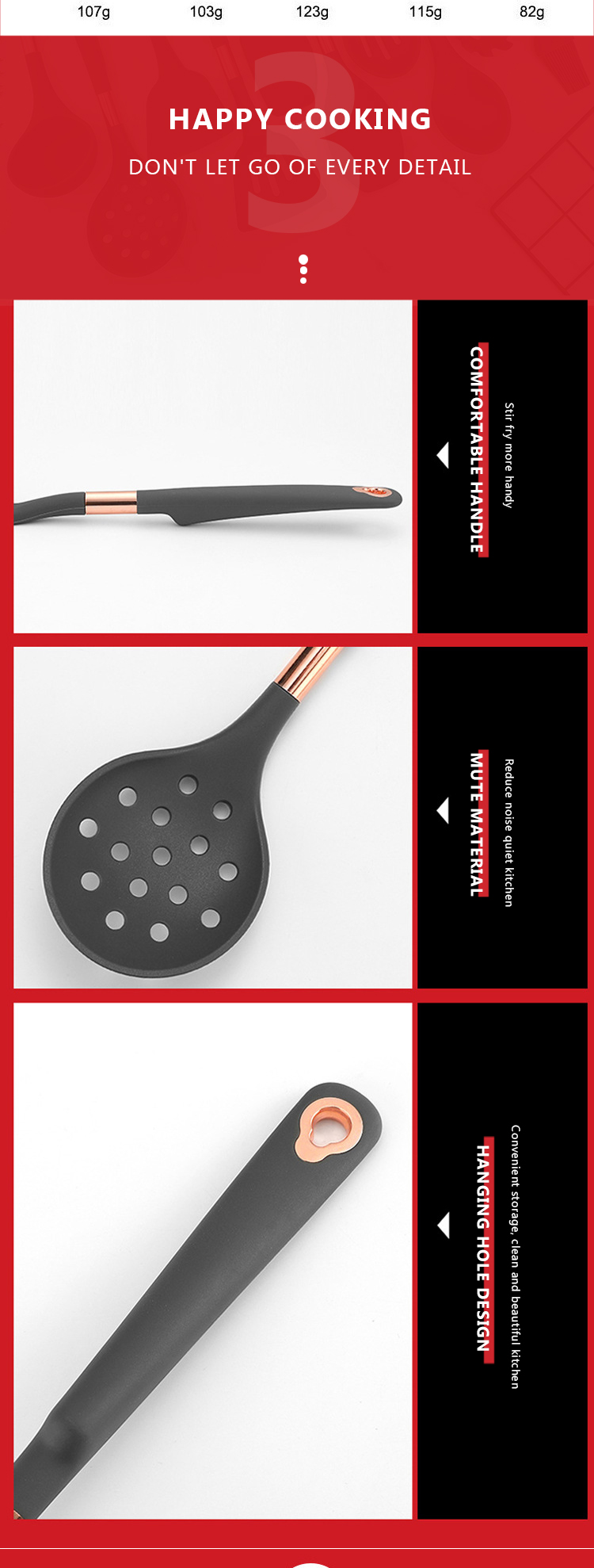 Amazon Hot Selling multi function10 pcs Silicone Cooking Tool Sets Non-Stick cocina de Silicone Kitchen Utensils Sets