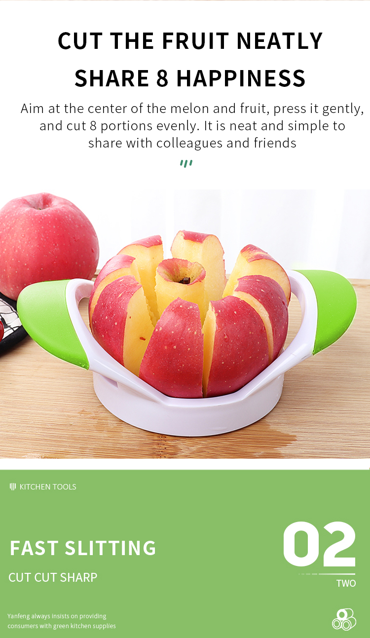 Best Selling Eco-friendly Apple Slicer Cutter Fruit Vegetable Tools Stainless Steel Fruit Apple Slicer For Corer Cutter