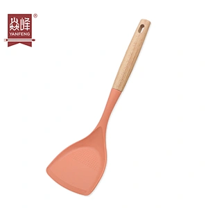 New Products Silicone High Quality Kitchen Turner Heat-resistant Non-slip Cooking Utensils Silicone Turner