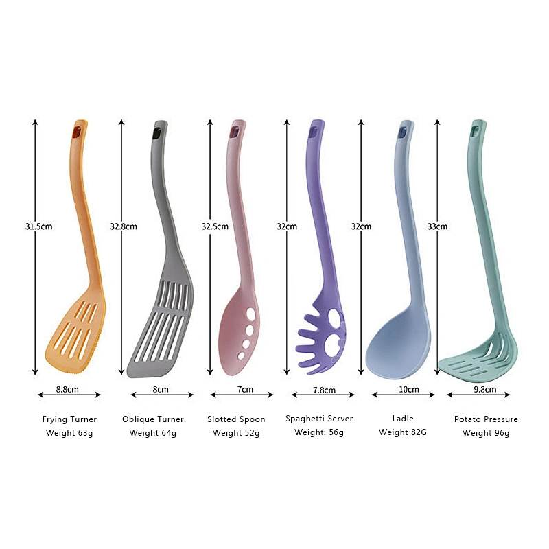 Hot Selling 6pcs Kitchen Cooking Utensils Heat Resistant kitchen tool Nylon Utensils Set for non stick cookware