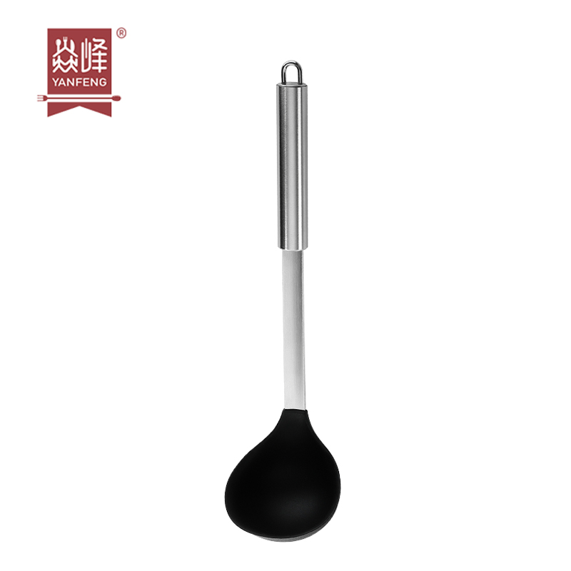 Amazon hot selling heat resistant silicone soup ladle silicone spoons non stick home kitchen cooking silicone kitchen ladle