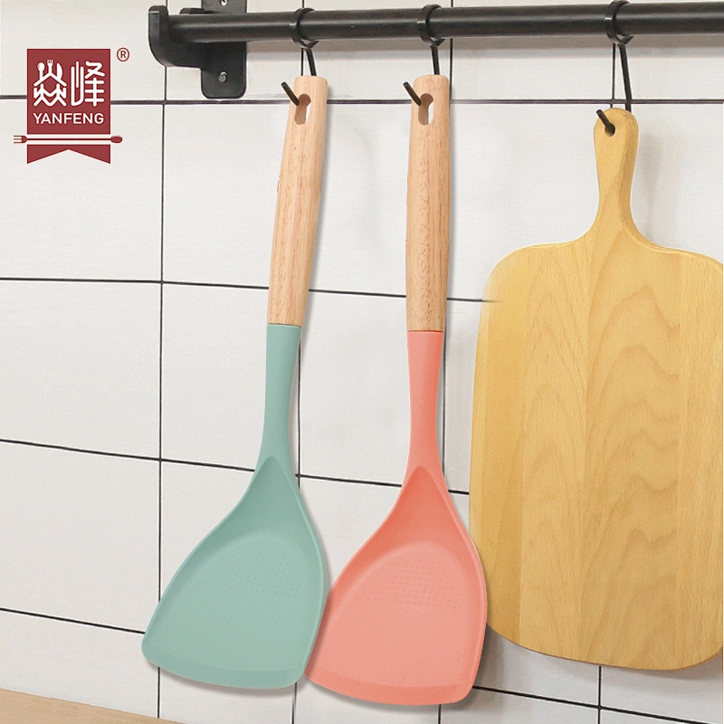 New Products Silicone High Quality Kitchen Turner Heat-resistant Non-slip Cooking Utensils Silicone Turner