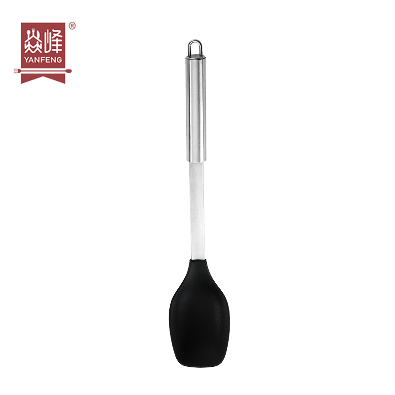 FACTORY CUSTOM ECO FRIENDLY 304 STAINLESS STEEL SILICONE SPOON KITCHEN GADGETS SET KITCHEN COOKING SPOONS