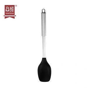 FACTORY CUSTOM ECO FRIENDLY 304 STAINLESS STEEL SILICONE SPOON KITCHEN GADGETS SET KITCHEN COOKING SPOONS